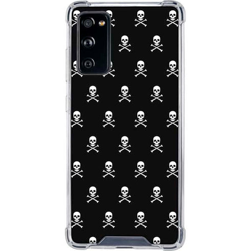 Skull and Crossbones (white) Galaxy S20 FE Clear Case